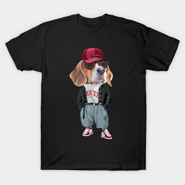 Beagle - Hip Hop Style T-Shirt by obodo